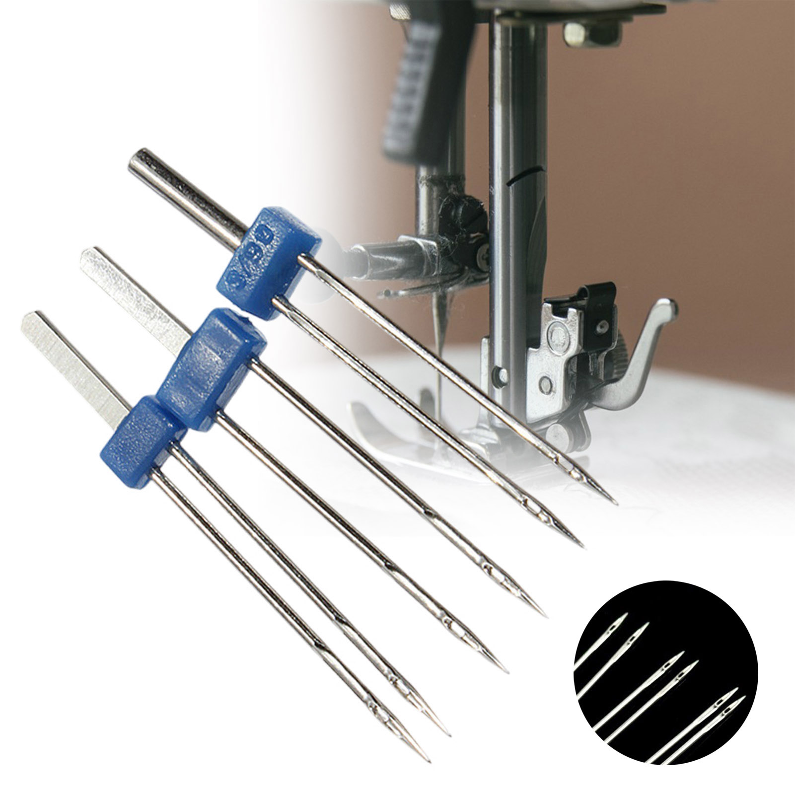 Twin Needle Stretch - İkiz İğneler Seti 3 Adet Paslanmaz