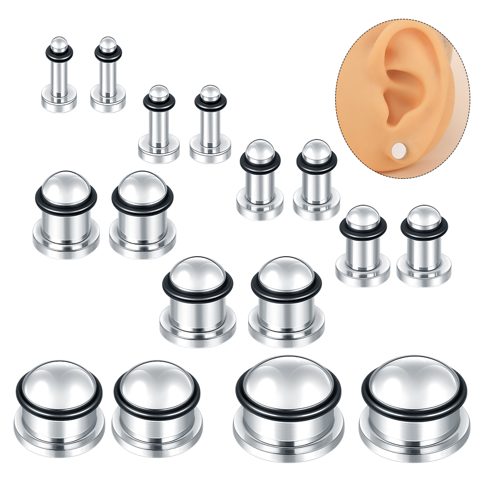 1 çift Paslanmaz Çelik Kulak T - Seam Gauge Metal incelemesi ve fiyatı